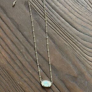 Kendra Scott Gold Necklace with Opalescent Stone